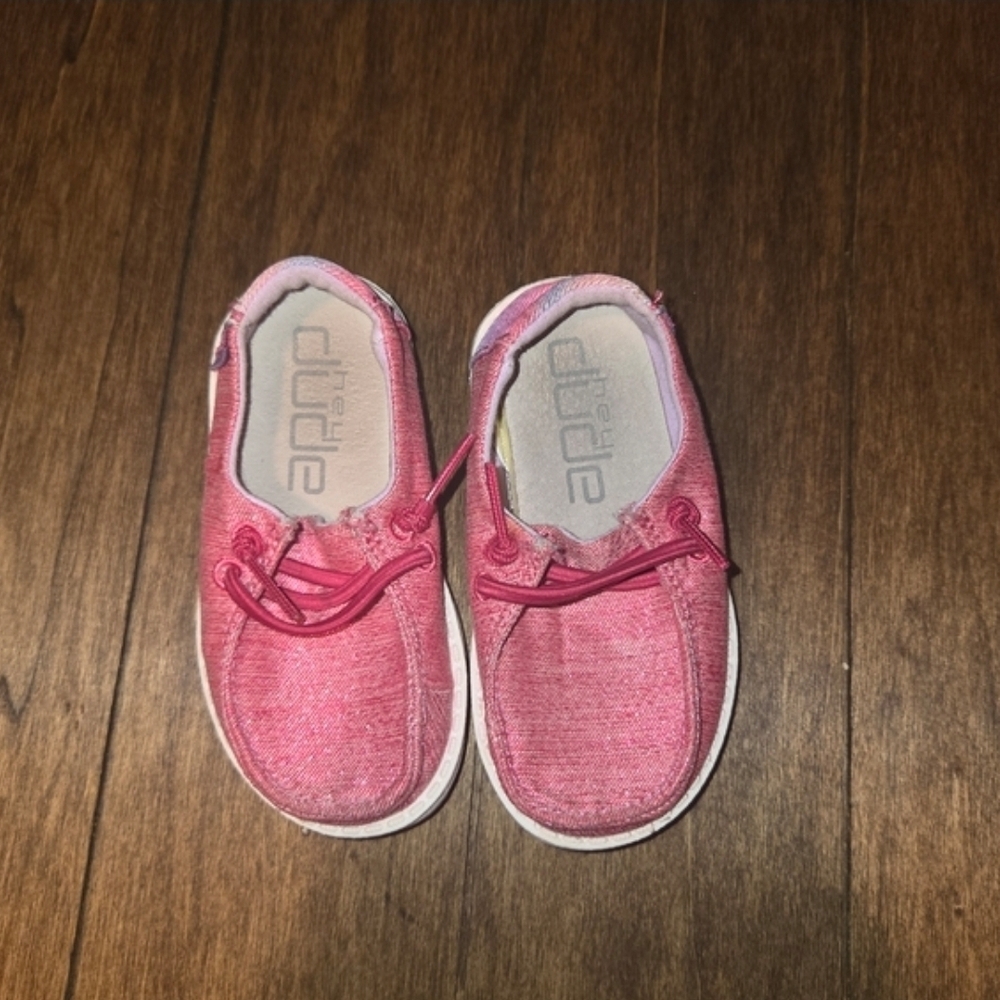 Kids Hey Dude Pink Slip-On Shoes